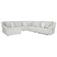 Ashley Top Tier 6-Piece Manual Reclining Sectional with Chaise in Alloy, , large