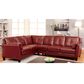 Furniture of America Crowder 2-Piece Stationary Right Facing Sectional in Mahogany Red, , large
