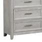New Heritage Design Fiona 6-Drawer Dresser in Mist Gray and White, , large