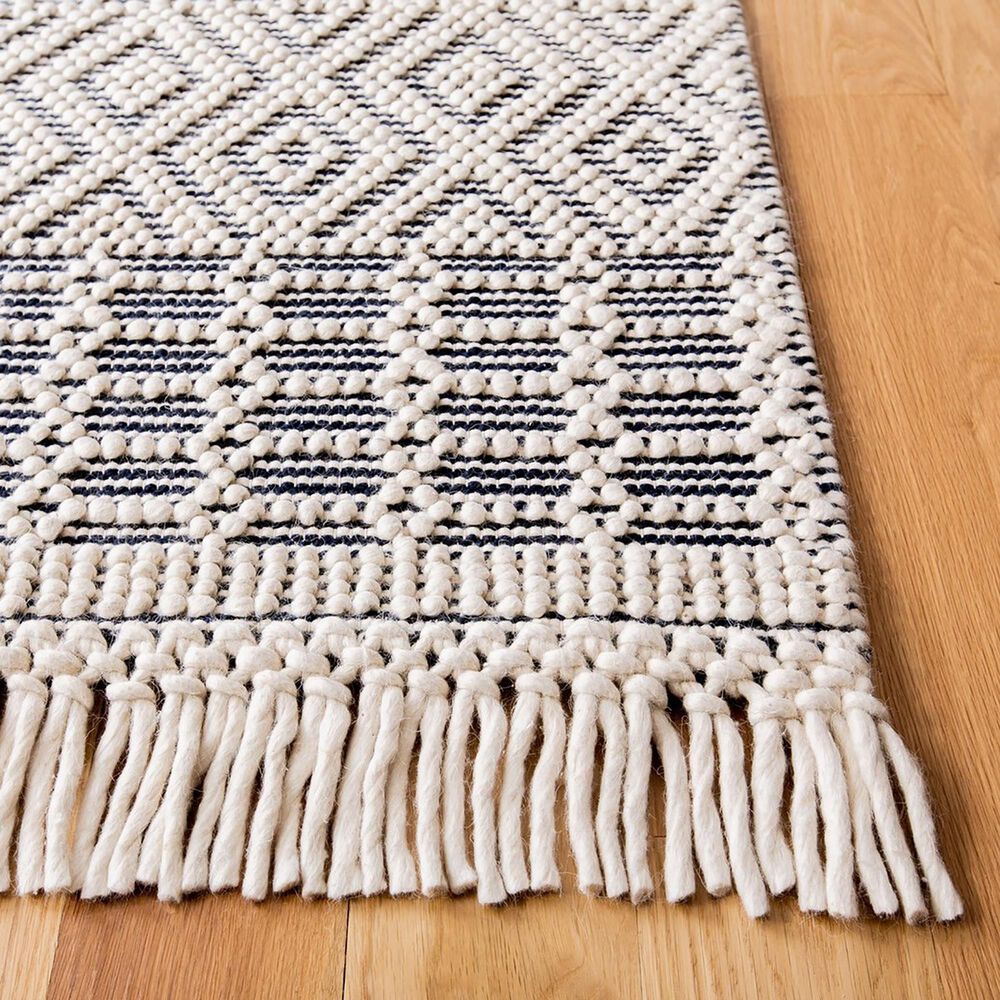 Safavieh Natura NAT852N 10&#39; x 14&#39; Ivory and Navy Area Rug, , large