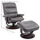 Simeon Collection Knight Manual Reclining Swivel Chair and Ottoman in Ice, , large