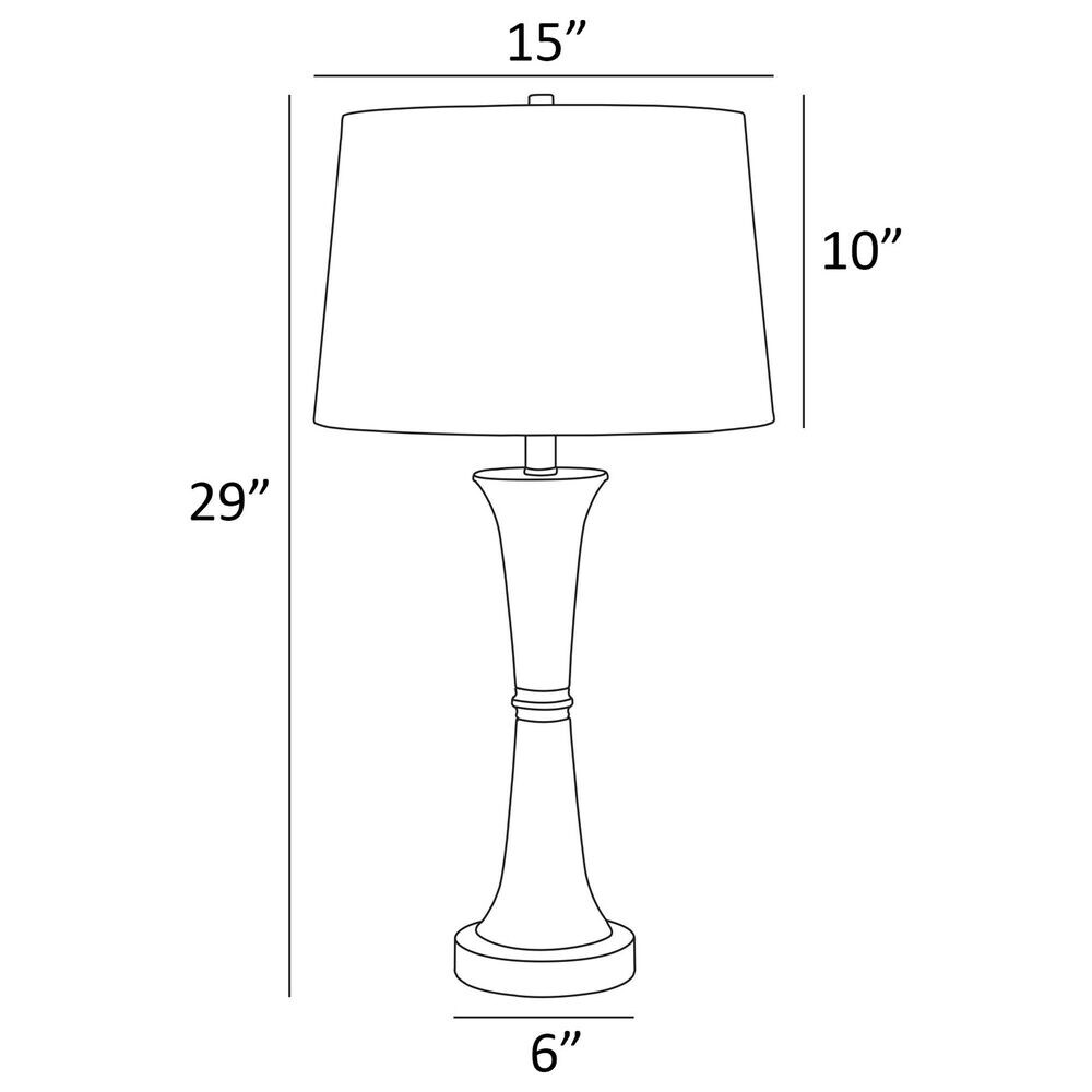 Lite Source Gavino 2-Piece Table Lamp in Brushed Nickel and Black, , large