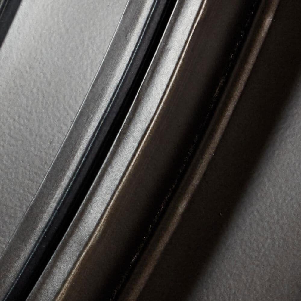 Maple and Jade 32&quot; Round Metal Wall Mirror with Thin Frame in Matte Brown and Black, , large