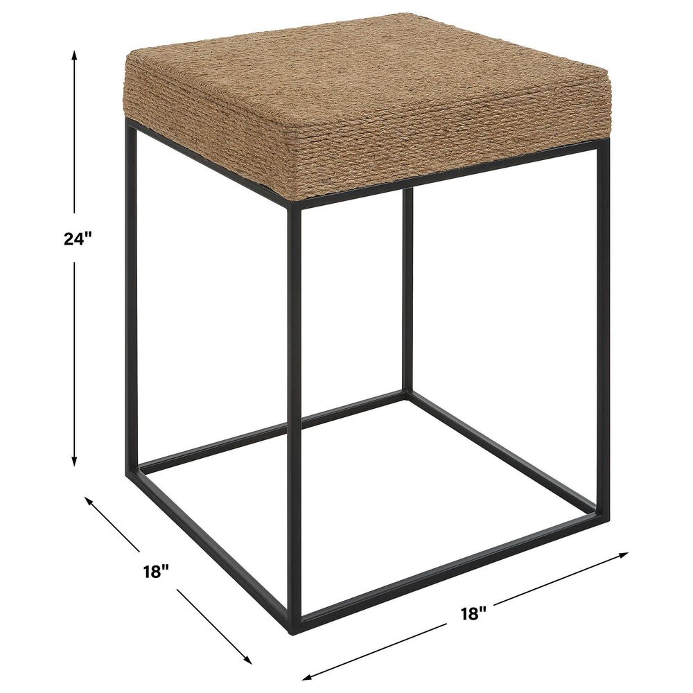 Uttermost Laramie Accent Table in Matte Black and Natural, , large
