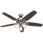 Hunter Builder Plus Ceiling Fan with Light Kit in Brushed Nickel, , large