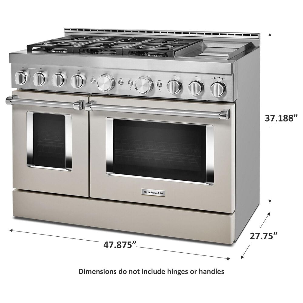 KitchenAid 6.3 Cu. Ft. Freestanding Gas Range with Griddle in Milkshake, , large