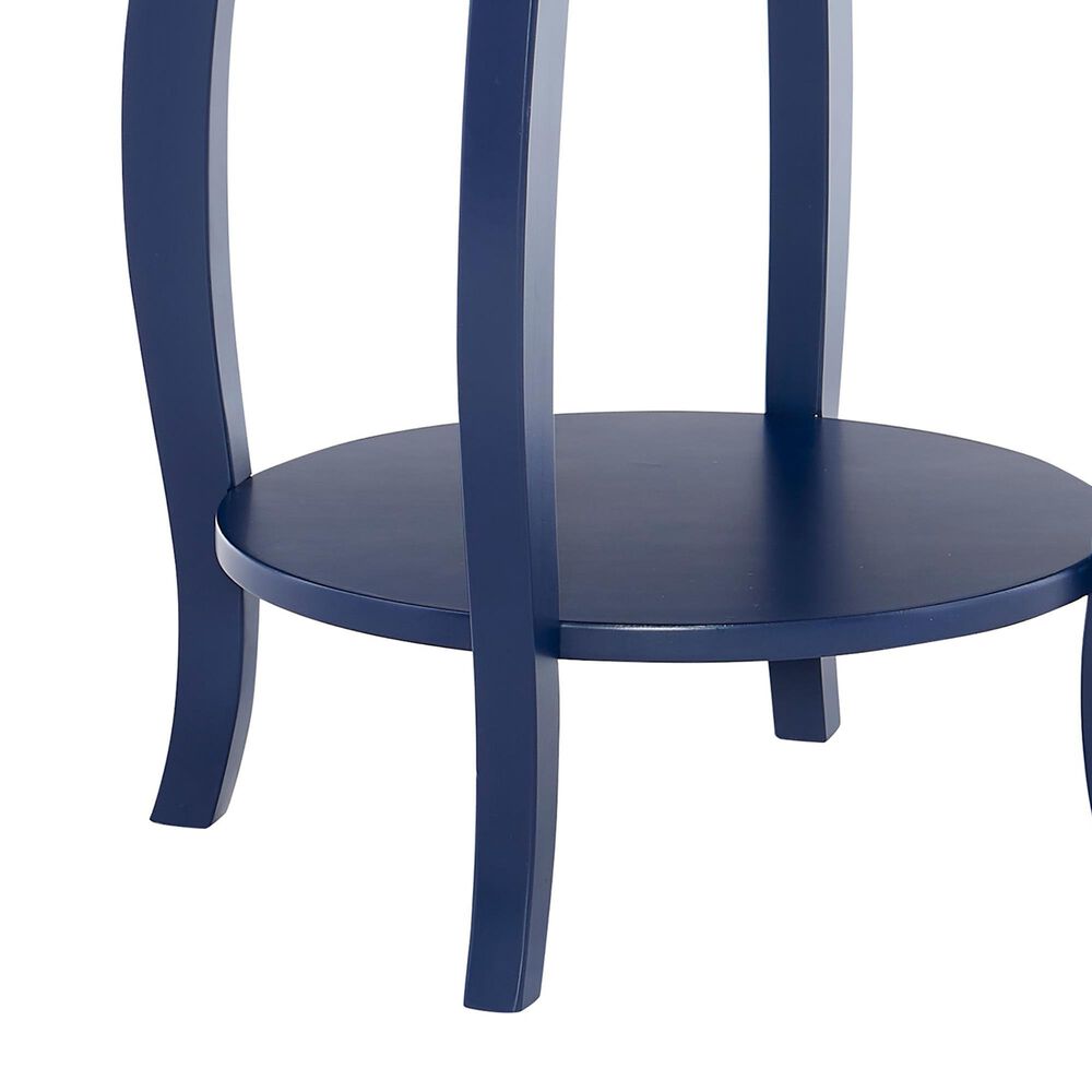 Linon Home Decor Rainbow Side Table in Navy Blue, , large