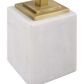 Uttermost Martini Table in White and Brass, , large