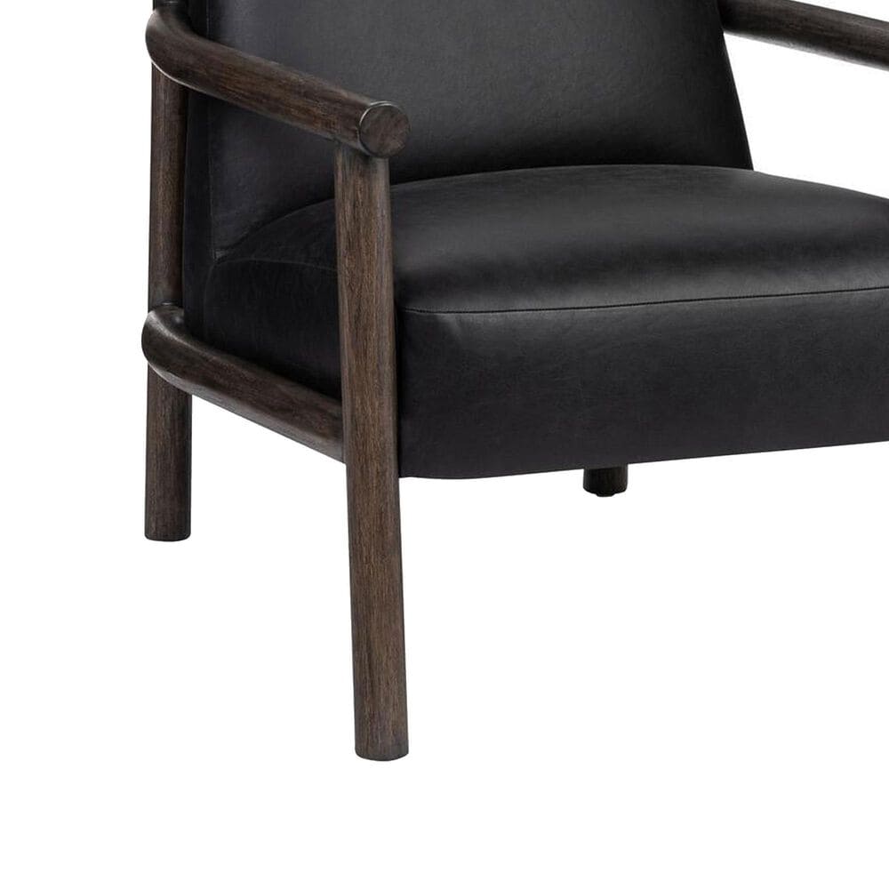 Classic Home Azoria Leather Accent Chair in Black, , large
