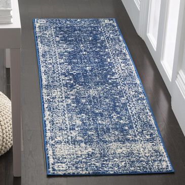 Safavieh Evoke EVK270A 2"2" x 13" Navy and Ivory Runner, , large