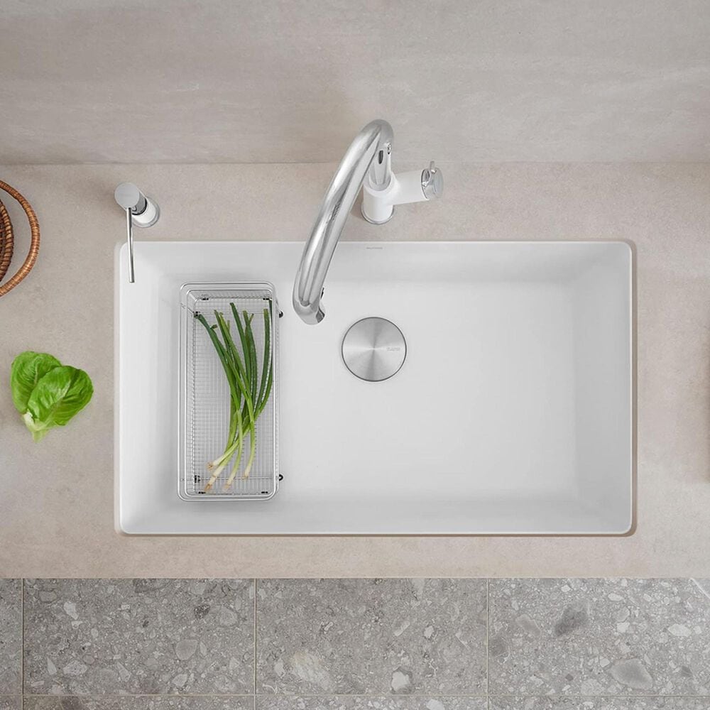 Blanco Precis 32&quot; Super Single Bowl Kitchen Sink in White, , large