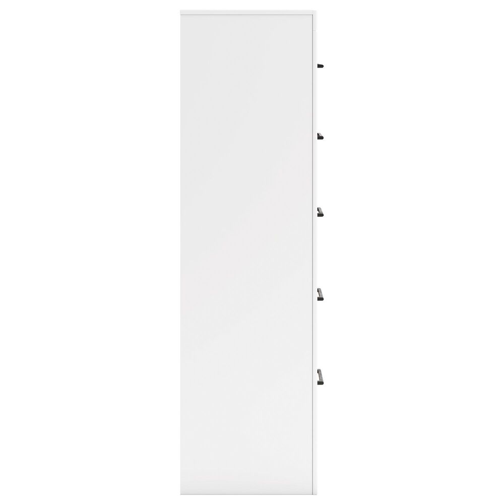 Ashley Charbitt 5-Drawer Chest in Matte White and Replicated Oak Grain, , large