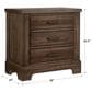 Viceray Collections Cool Rustic 3 Drawer Nightstand in Mink, , large