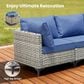 HOMLUX 8-Piece Outdoor Modular Sofa Conversation Set in Denim Blue, , large