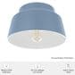 Hunter Cranbrook 1-Light Flush Mount in Indigo Blue, , large