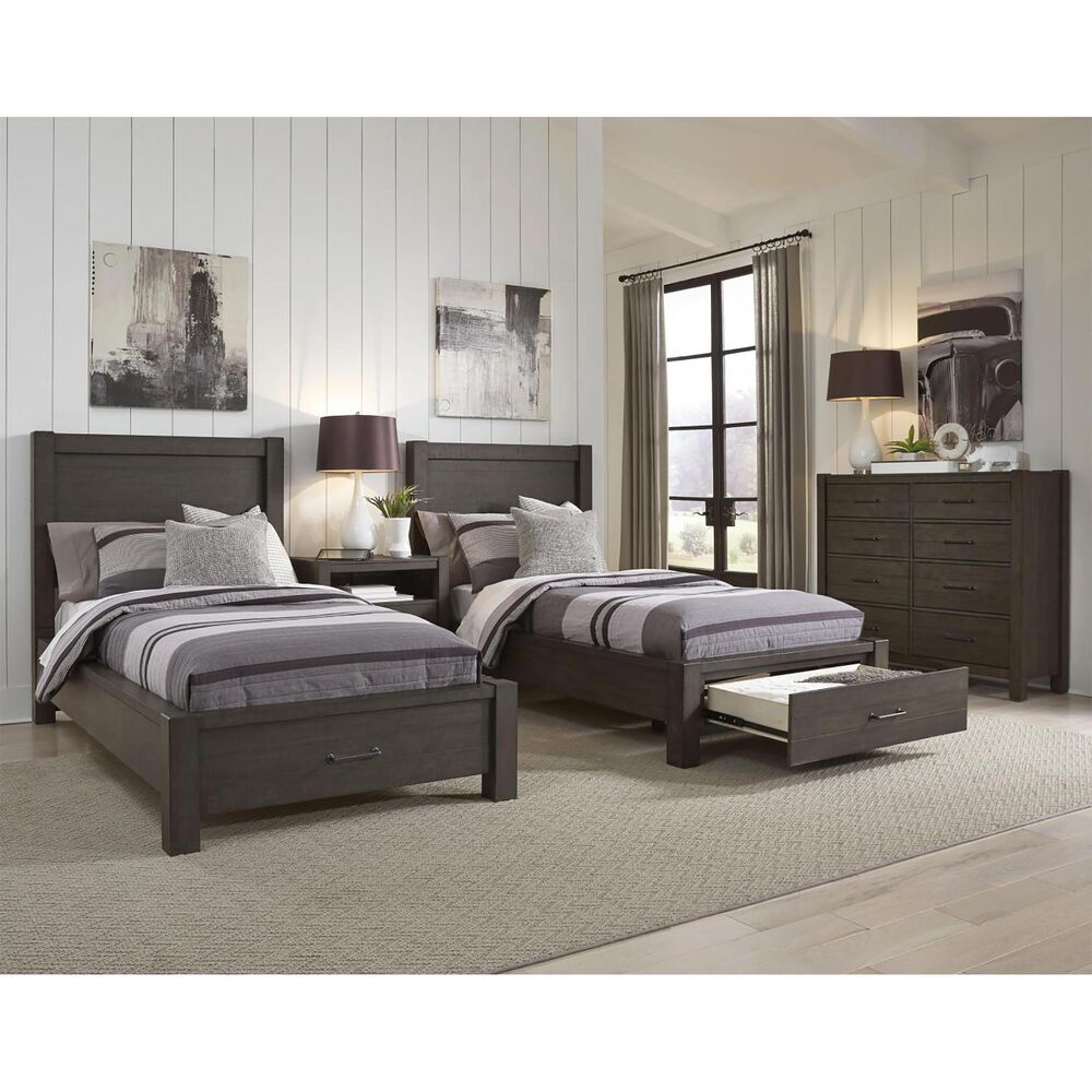 Riva Ridge Mill Creek Twin Storage Bed in Carob, , large