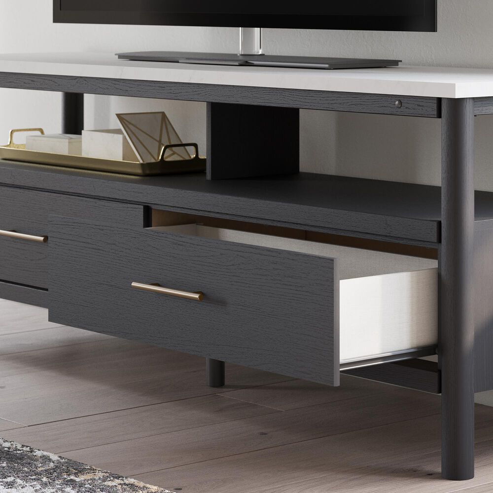 Ashley Cadmori 71" Extra Large TV Stand in Black and White, , large
