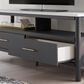 Ashley Cadmori 71" Extra Large TV Stand in Black and White, , large