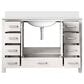 Lexora Home Jacques 48" Single Bathroom Vanity in White with 2 cm White Quartz Top and Rectangular Sink, , large