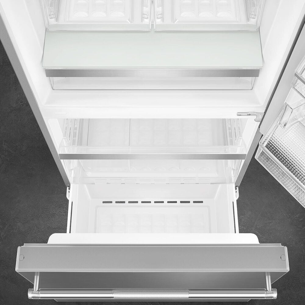 SMEG 16.07 Cu. Ft. Bottom Mount Refrigerator in Stainless Steel, , large