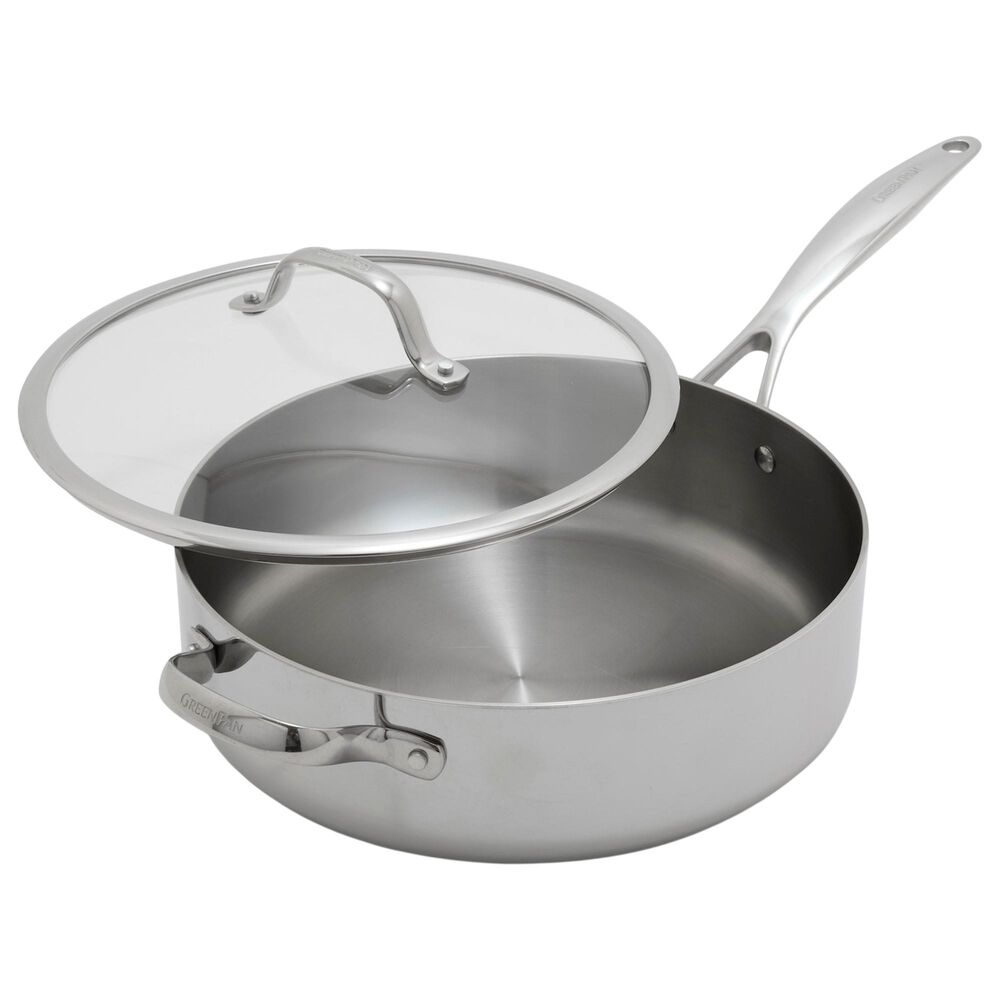 Green Pan Valencia Pro 5-Quart Uncoated Saute Pan with Lid in Stainless Steel, , large