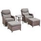 Sunwell Garden 5-Piece Chat Set in Gray, , large