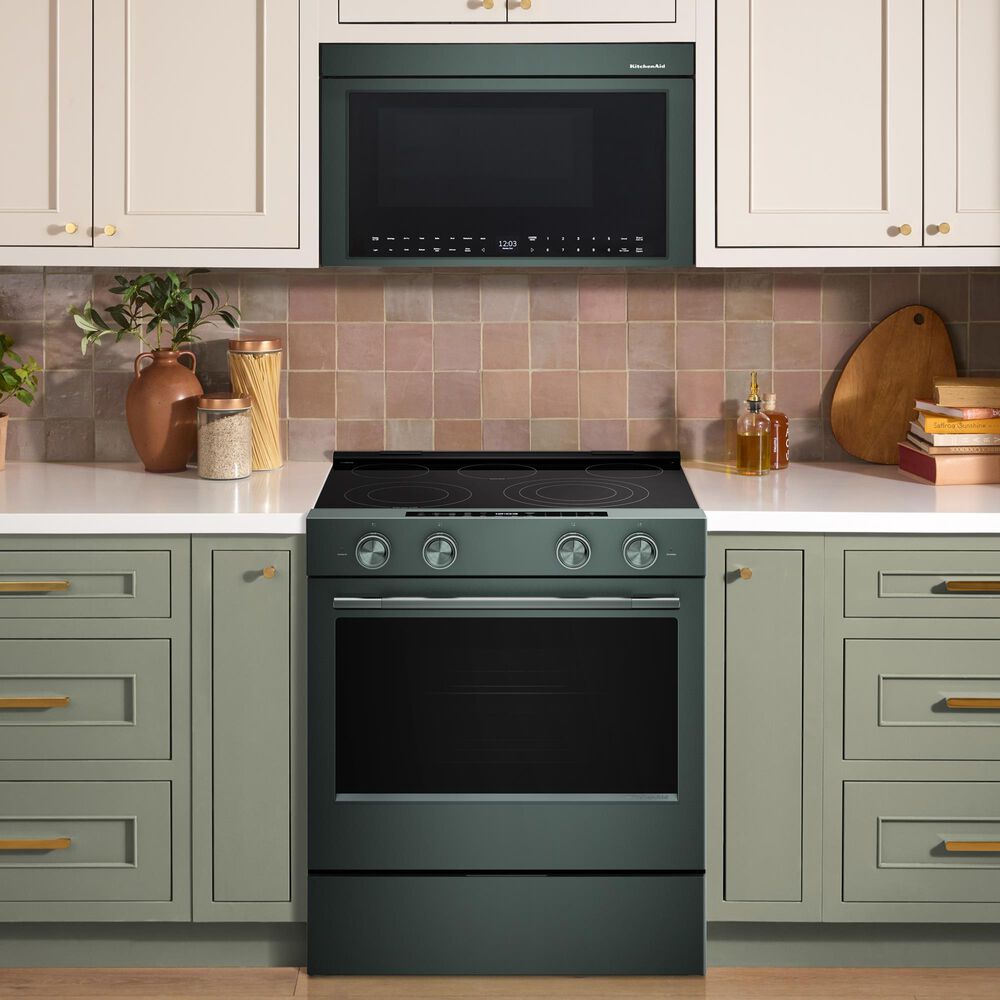 KitchenAid 5.3 Cu. Ft. Smart Slide-in Electric Range with Two Even-Heat Hyper Elements and Convection in Juniper, , large