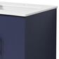 Lexora Home Geneva 24" Single Bathroom Vanity in Navy Blue with 2 cm White Quartz Top and Rectangular Sink, , large