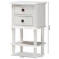 Baxton Studio Audrey 2-Drawer Nightstand in White, , large