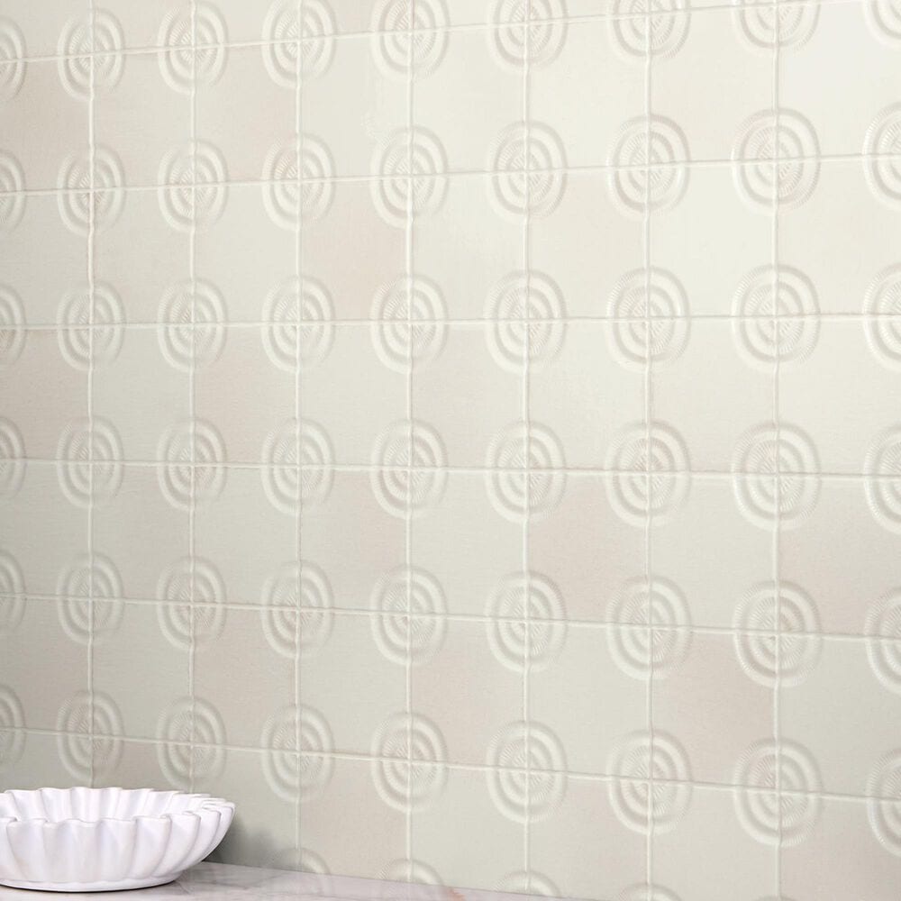Dal-Tile Relicca Deckle 4" x 4" Square Circle Ceramic Tile, , large