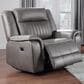 New Heritage Design Enzo Manual Glider Recliner in Gray, , large