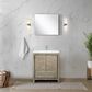 Lexora Home Lafarre 30" Single Bathroom Vanity in Rustic Acacia with 2 cm White Cultured Marble Top and Rectangular Sink, , large