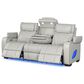 Titanic Furniture All Star Power Reclining Sofa with Power Headrest in Gray, , large