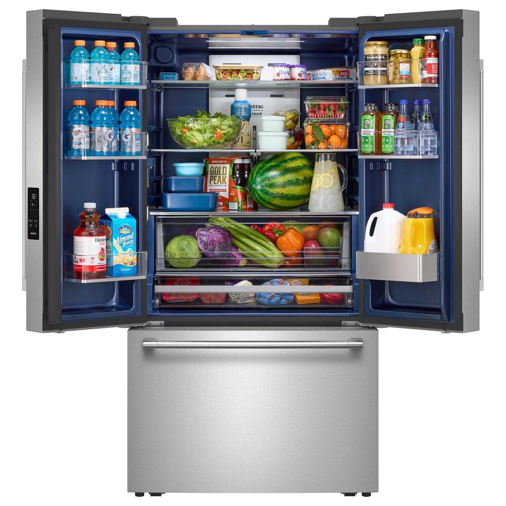Maytag 31 Cu. Ft. French Door Bottom Mount Refrigerator in Fingerprint-Resistant Stainless, , large