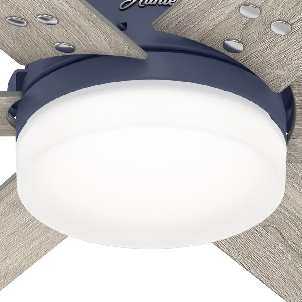 Hunter Pacer 44&quot; Ceiling Fan with LED Lights in Indigo Blue, , large