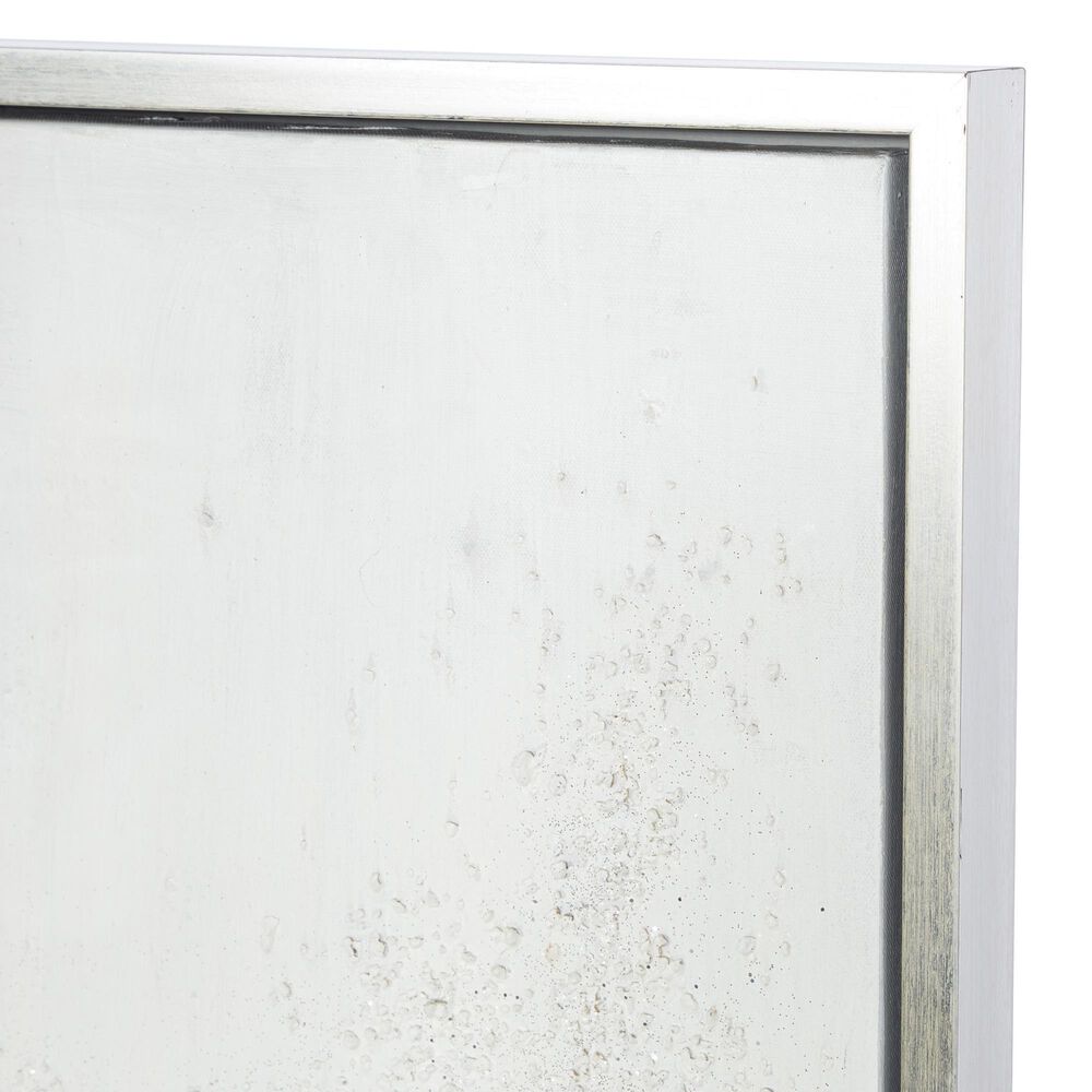 CosmoLiving by Cosmopolitan 39&quot; Square Contemporary Abstract Framed Wall Art in White, , large