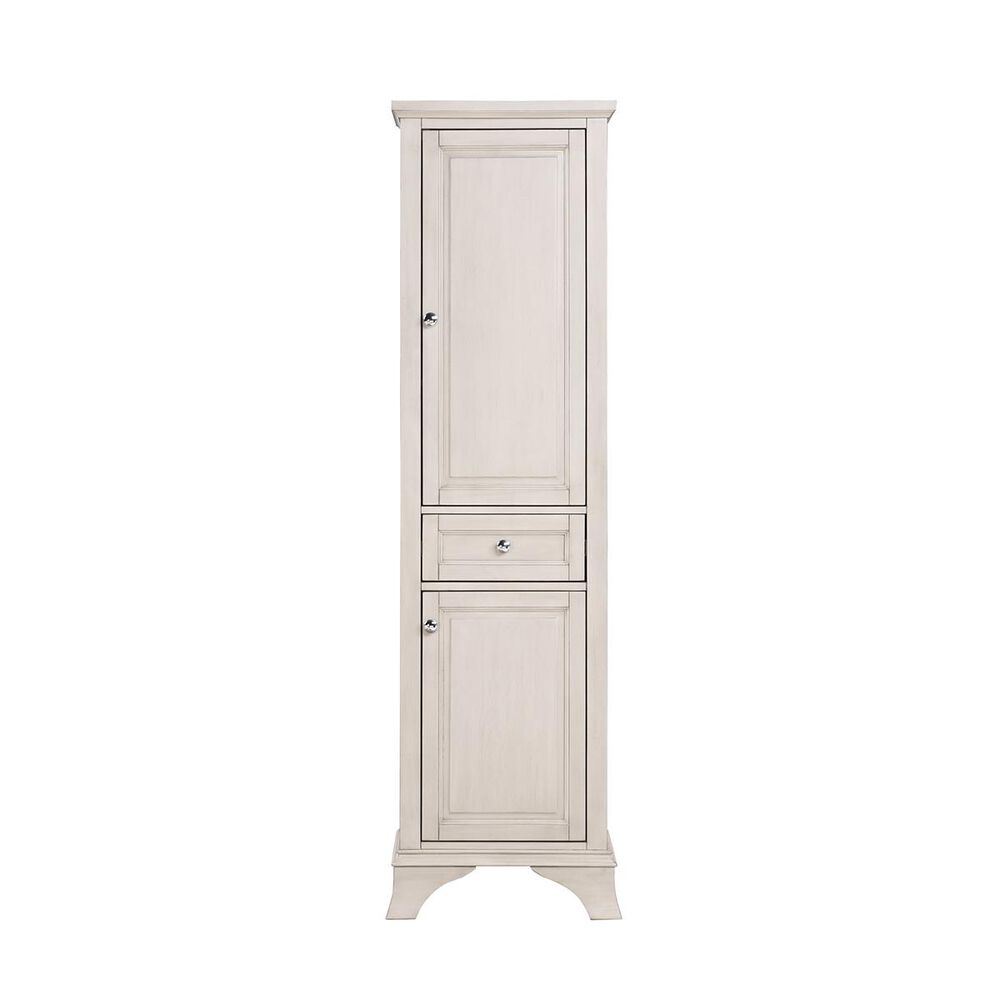 Aurafina Wainwright Free Standing Linen Closet in Rustic White, , large