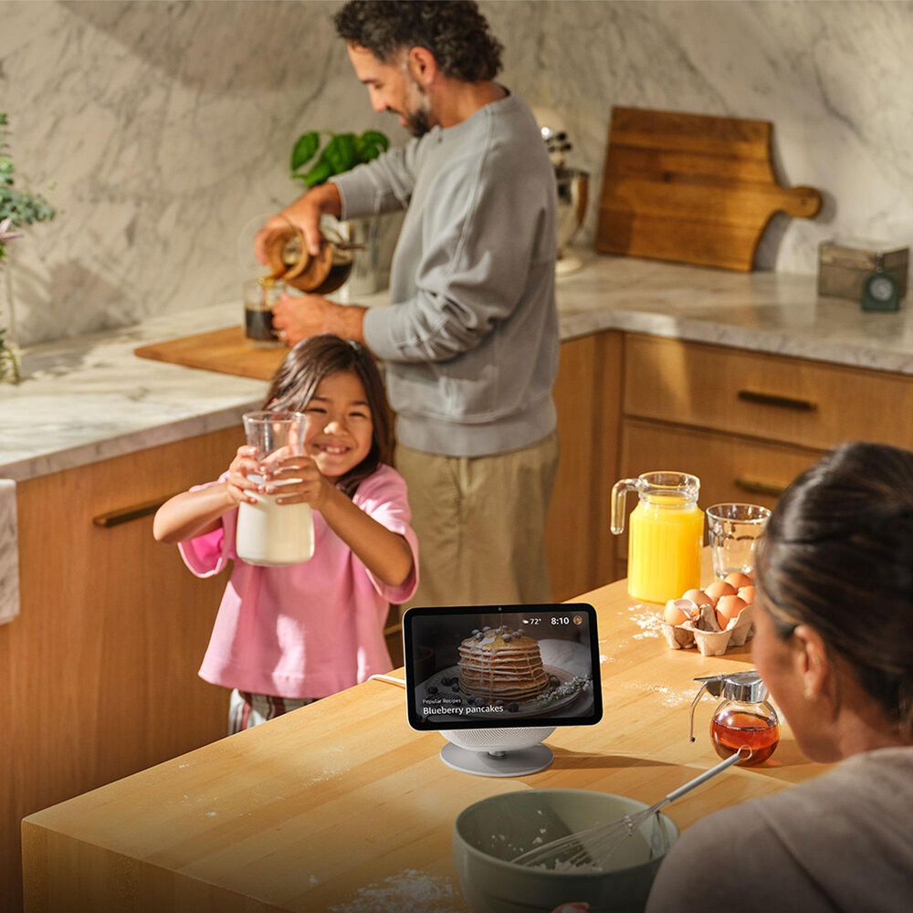 Amazon Echo Show 8 Smart Display with Spatial Audio in Glacier White, , large