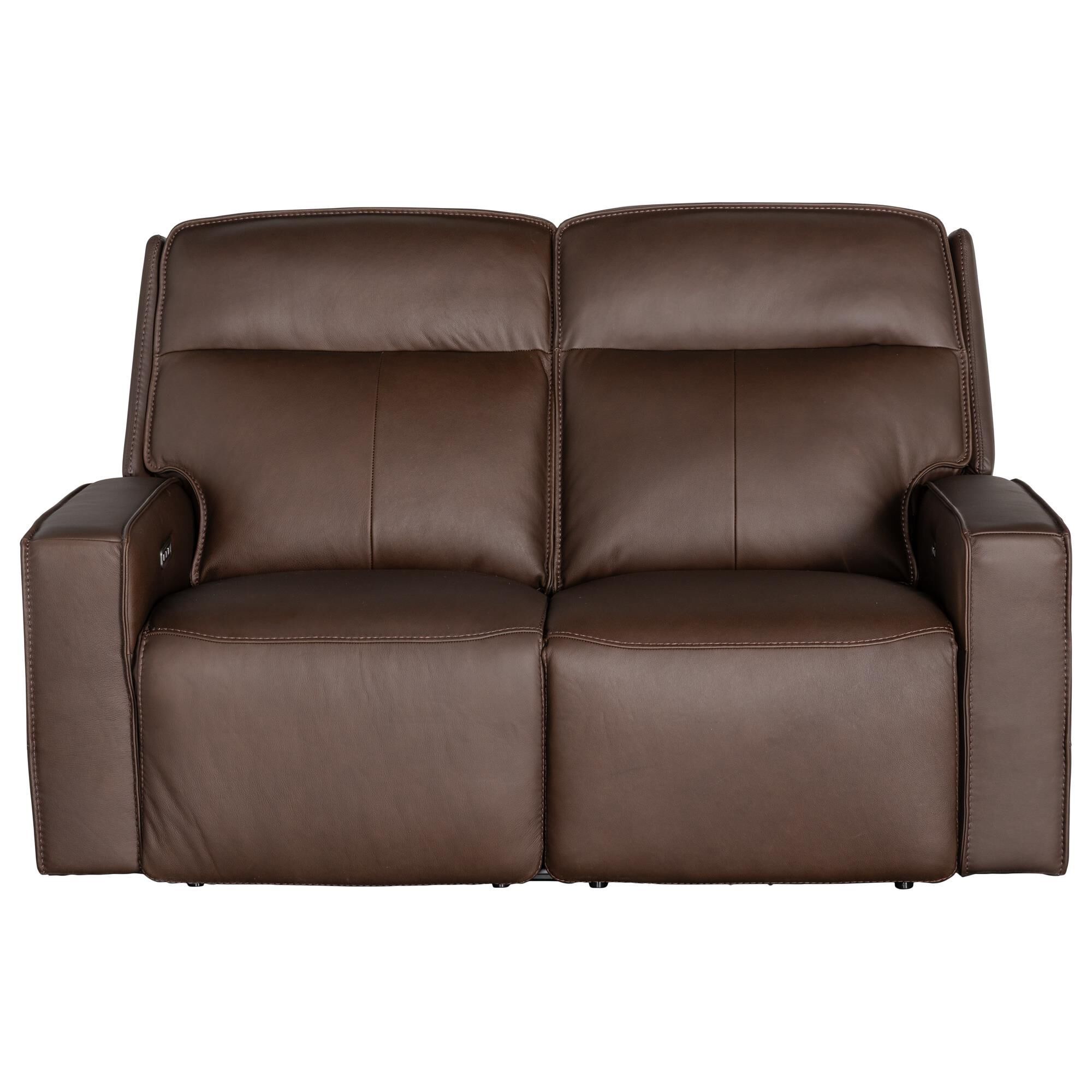 Simon Li Stratford Power Reclining Loveseat in Trinity Dark Chocolate