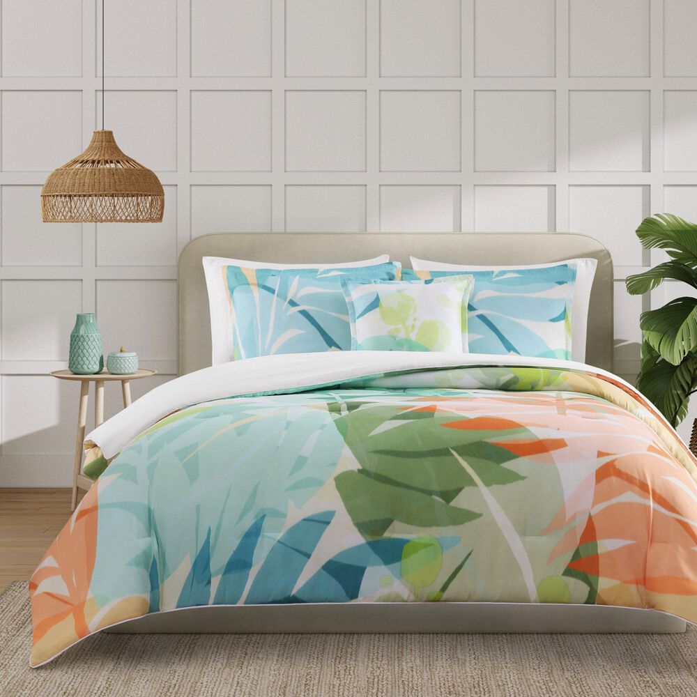 J. Queen New York Tiki 26&quot; Square Euro Pillow Sham in Green, , large