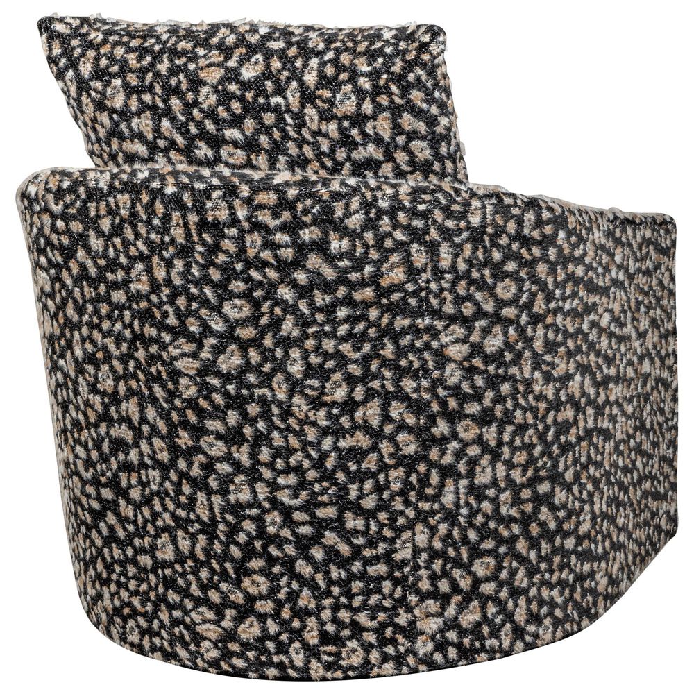 Huntington House Swivel Accent Chair in Animal Print, , large