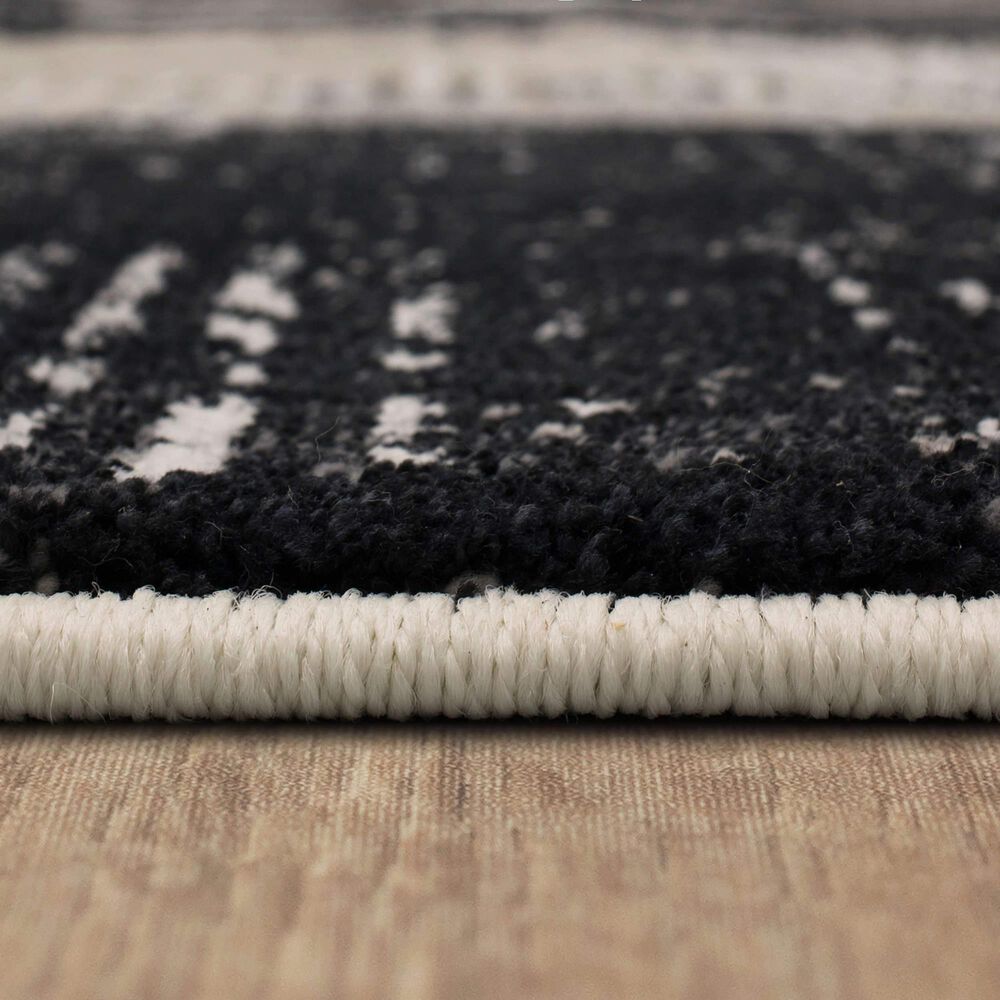 Karastan Epiphany Brush Strokes 2&#39;4&quot; x 7&#39;10&quot; Soot Runner, , large