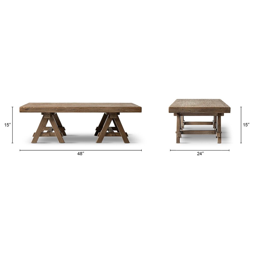 Jennifer Taylor Home Hawthorne 48" Coffee Table in Heritage Medium Dark Brown, , large