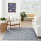 Nourison Easy Care 6" x 9" Denim Blue Indoor/Outdoor Area Rug, , large