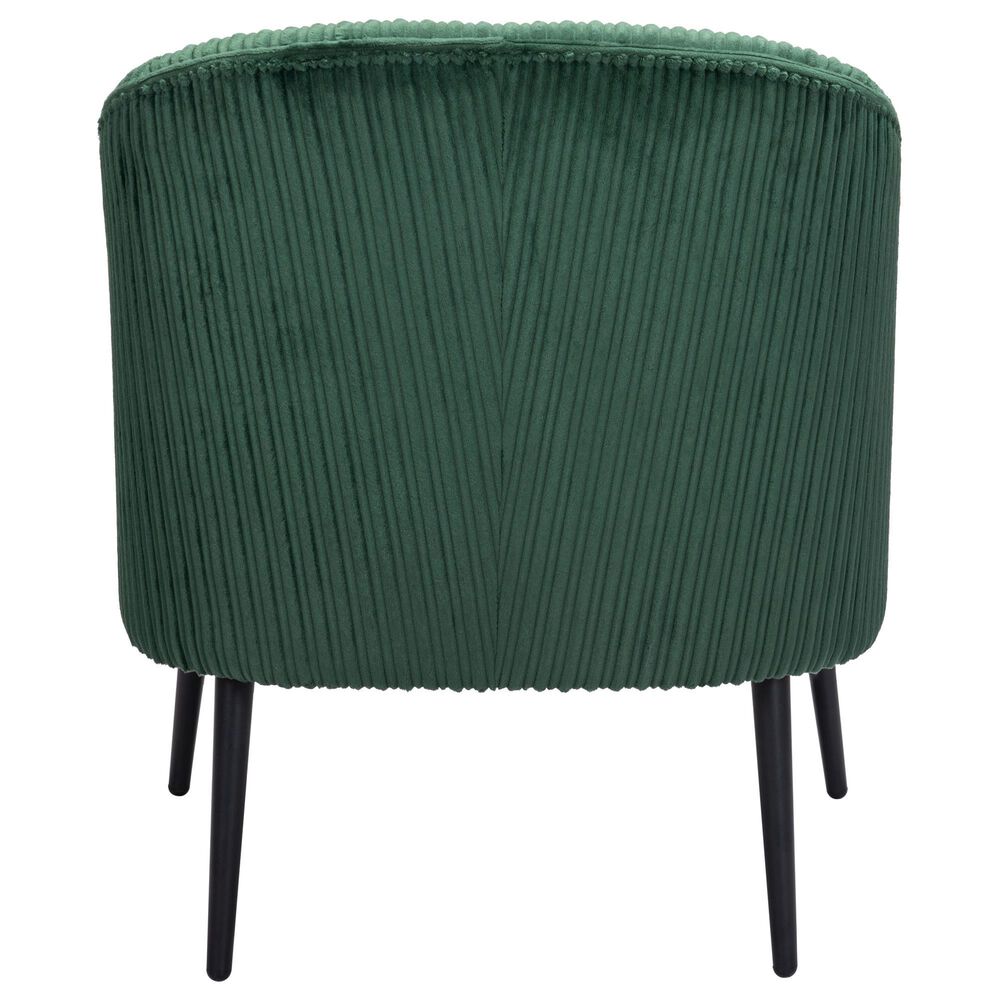 Zuo Modern Ranier Accent Chair in Green Velvet, , large