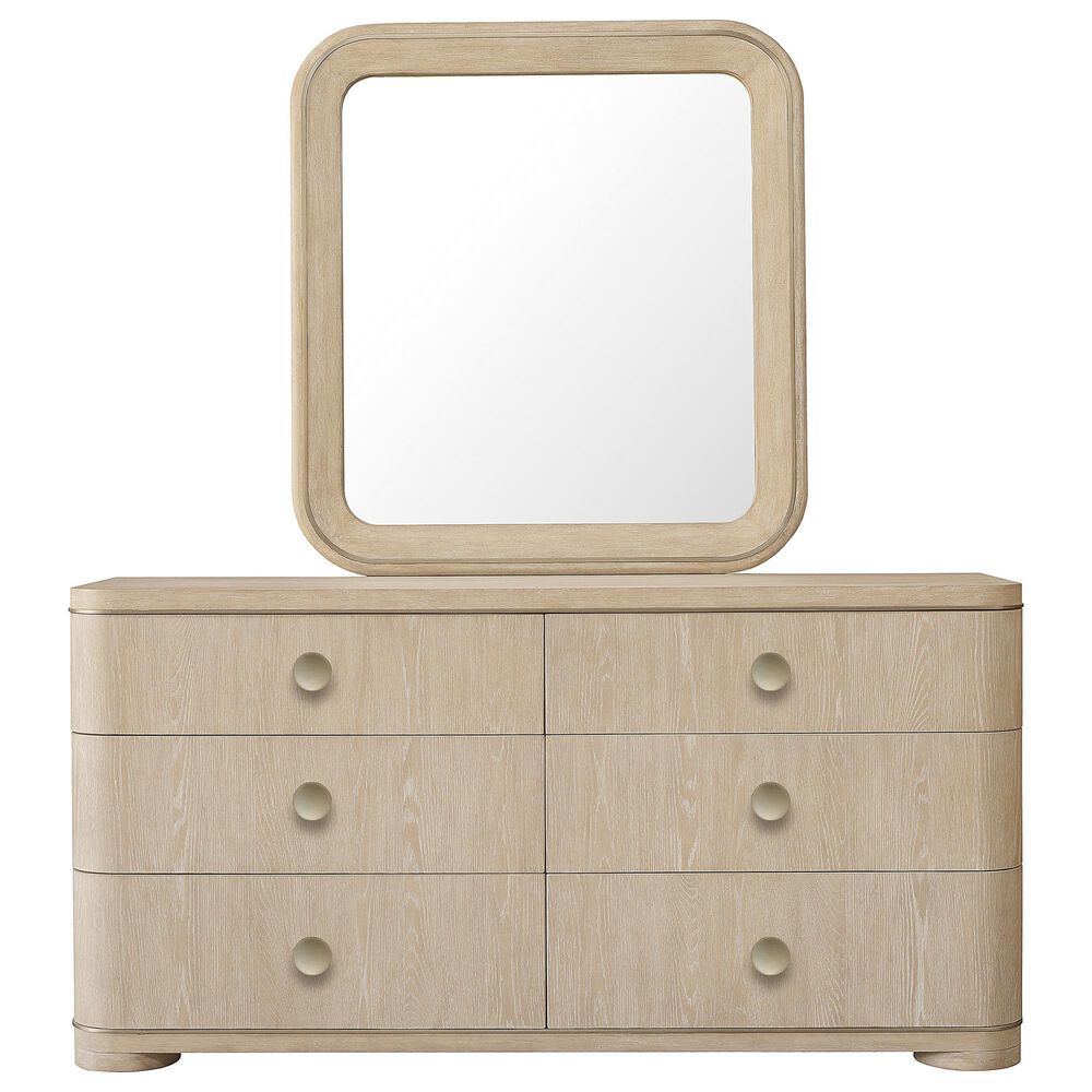 Chapel Hill Huntington 6-Drawer Dresser and Mirror in Beach Grass, , large