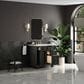 James Martin Vanities Brookfield 36" Single Bathroom Vanity in Black Onyx with 3 cm Arctic Fall Solid Surface Top and Rectangular Sink, , large