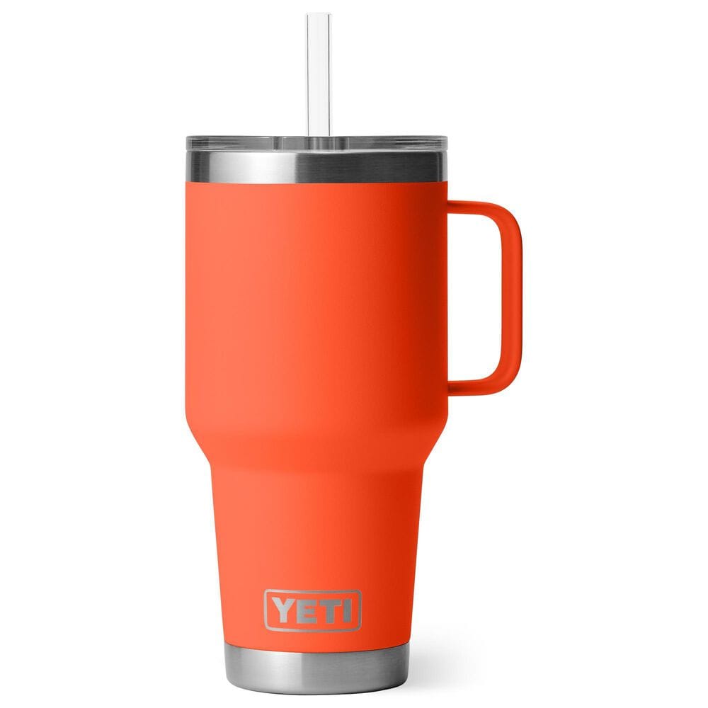 YETI Rambler 35 Oz Straw Mug with Straw Lid in Papaya, , large