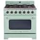 Unique Appliances Classic Retro 36" Pro Convection Gas Range in Summer Mint Green, , large