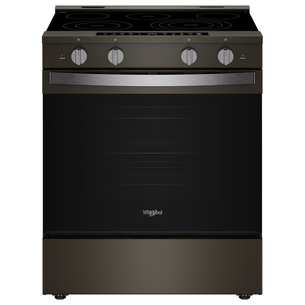 Whirlpool 5.3 Cu. Ft. Slide-In Electric Range in Black Stainless Steel, , large